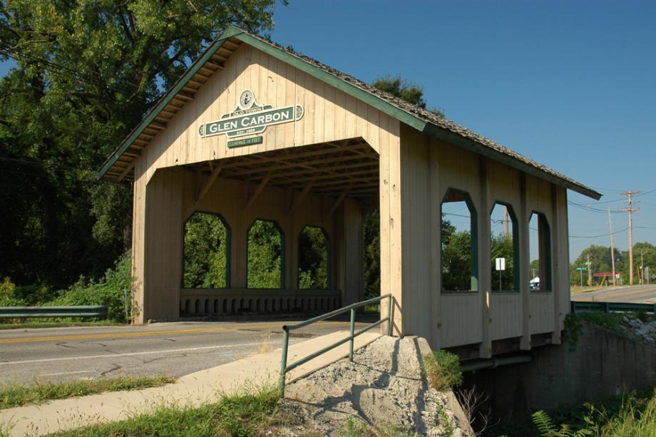 Covered bridge in Old-Town Glen Carbon